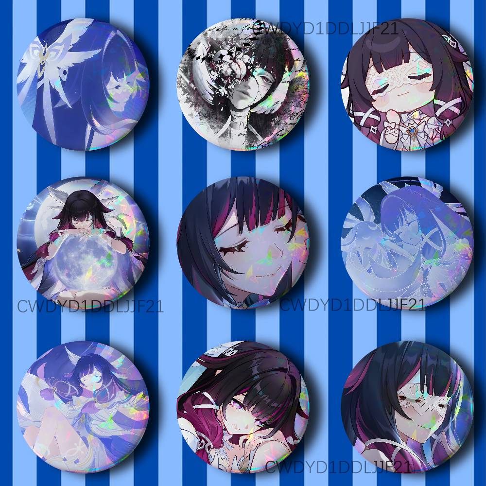 Collectible Vintage Brooches - G-Genshin Columbina Impact Vintage Anime Broche