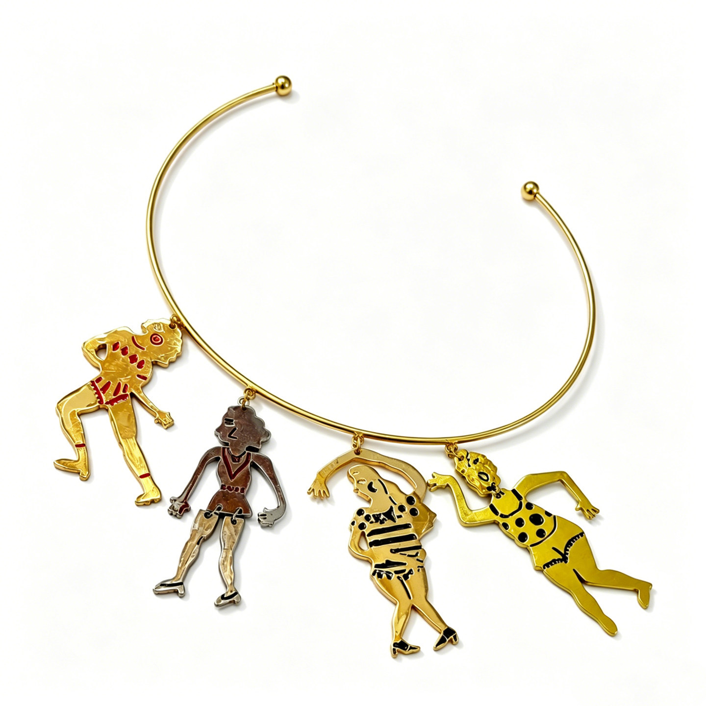 Vintage Collectible Figures - Vintage Flapper Lady Figuur Hanger Choker