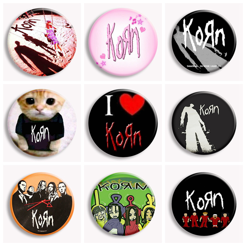 Collectible Vintage Brooches - Hip Hop Korn Muziek Rock Band