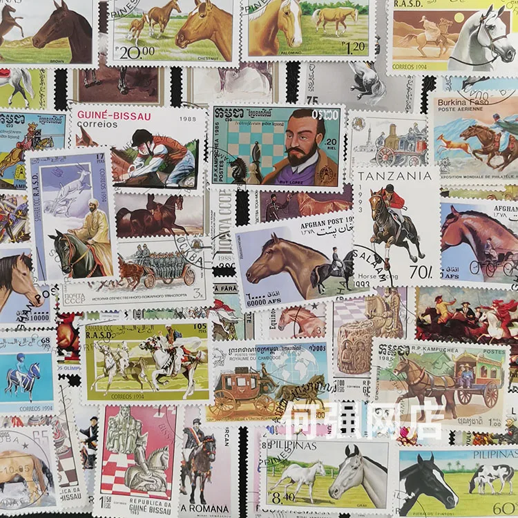 100 verschillende paardenpostz - Collectible Vintage Postage Stamps recensie en prijs