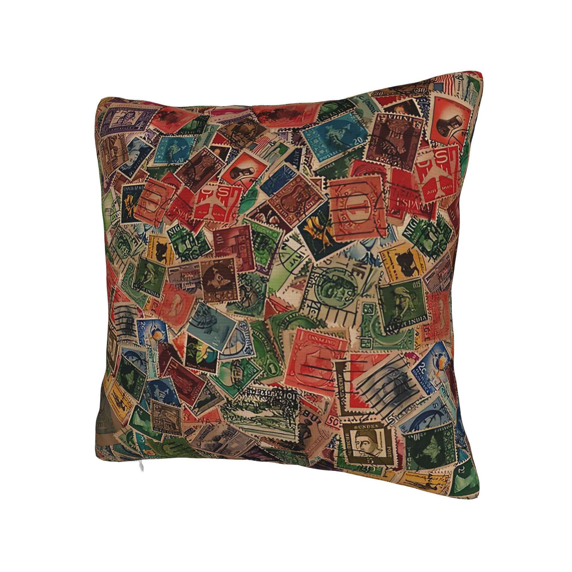 Elegante kussenhoes met een vi - Collectible Vintage Postage Stamps recensie en prijs