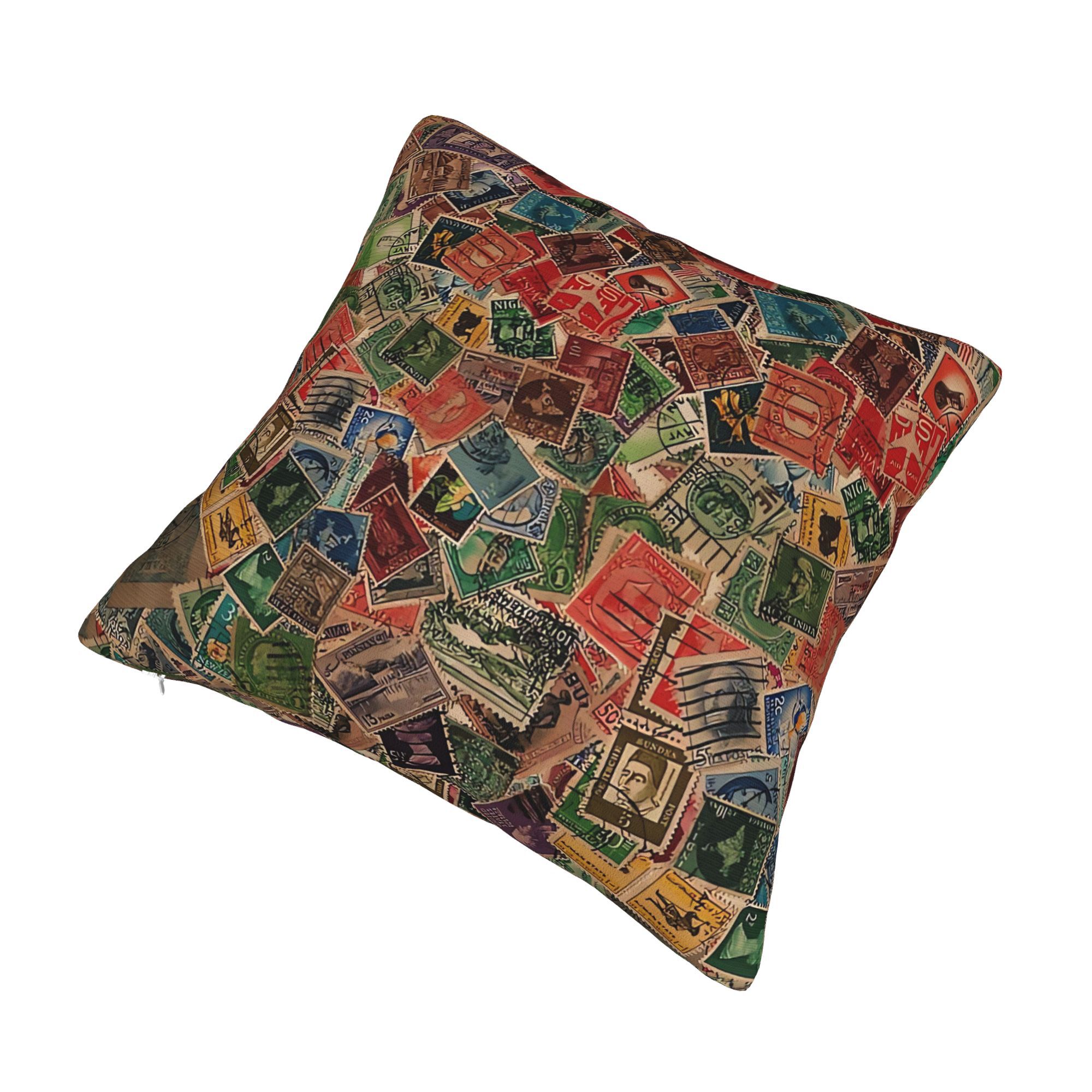 Elegante kussenhoes met een vi - Collectible Vintage Postage Stamps recensie en prijs
