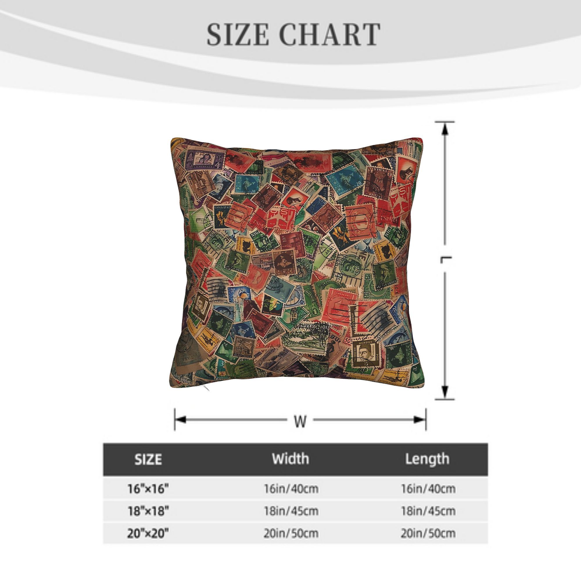 Elegante kussenhoes met een vi - Collectible Vintage Postage Stamps recensie en prijs